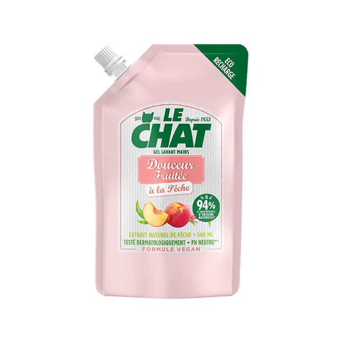 Le Chat Hand Gel Peach Refill 500 ml