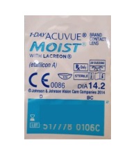 Acuvue 1-Day Moist Contact Lenses D-2.00 1's