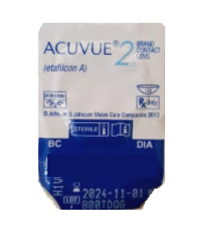 Acuvue2 Monthly Contact Lenses D-0.75 1's