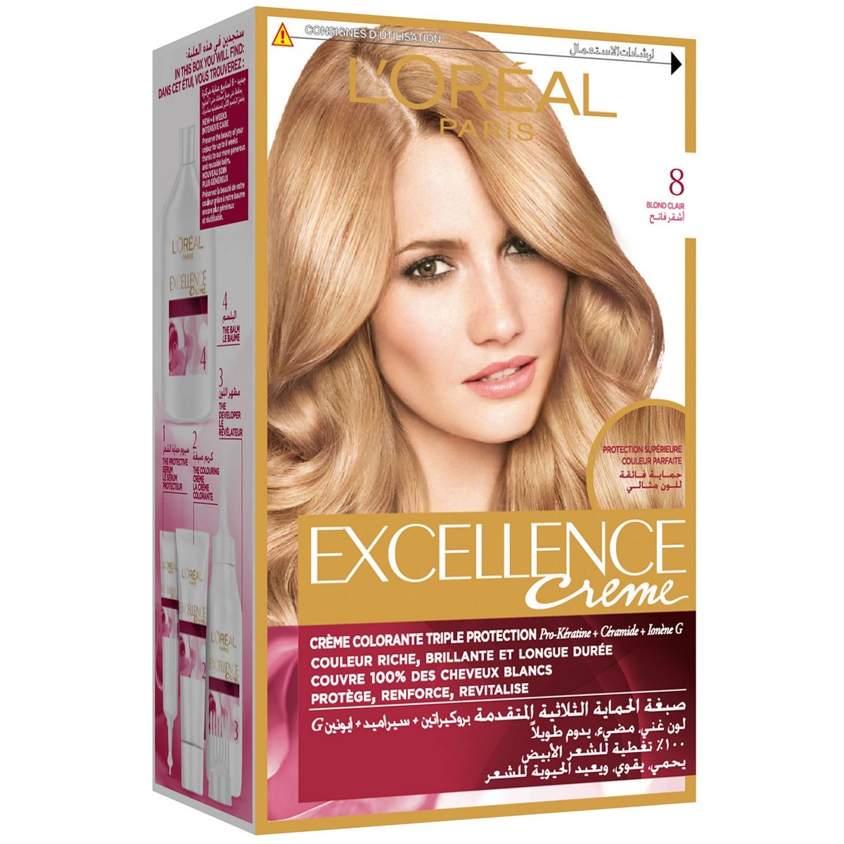 L'Oreal Excellence Hair Protection Crème Light Blond no.8