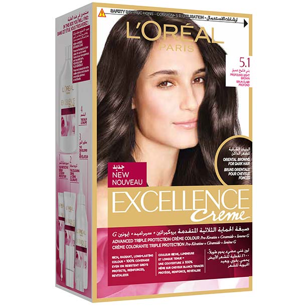 L'Oreal Excellence Hair Protection Crème Profound Light Brown no.5.1