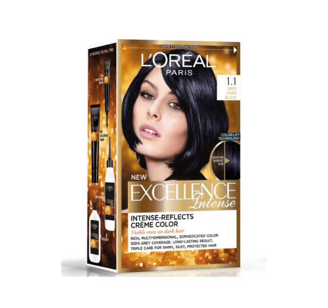 L'Oreal Excellence Hair Protection Intense Deep Pure Black no.1.1