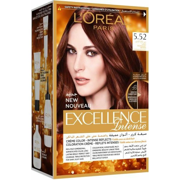 L'Oreal Excellence Hair Protection Intense Light Mahogany Brown no.5.52